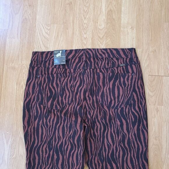 Inc International Concepts Tiger-Print Skinny Jeans sz 16 - Picture 9 of 16